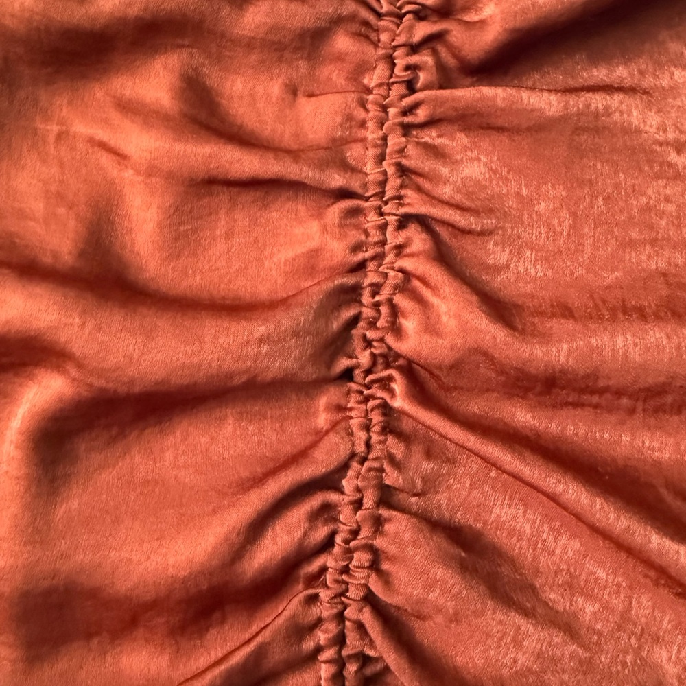 Monteau Rust Red Ruched Front Cami - Picture 4 of 7